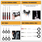 238Pcs Trim Removal Tool, Auto Push Pin Bumper Retainer Clip Set Fastener Terminal Remover Tool Adhesive Cable Clips Kit Car Panel Radio Removal Auto Clip Pliers, Black