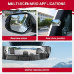 Blind Spot Mirrors, Flat Oval HD Glass Frameless Convex Rear View Mirrors, Wide Angle Adjustable Stick for Side Mirror, Automotive Exterior Accessories for Car, SUV & Trucks, Pack of 2