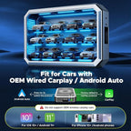 LAMTTO Wireless CarPlay Adapter with Gemini AI, 4GB+32GB Magic Box with Full Google Play Access—Download Streaming Apps, Games, Support Android Auto, OTA, HDMI, Airplay, USB Drive Media Playback