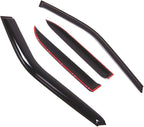 Outside Mount Window Vent Visors Rain Guards Compatible with Mazda 323 1990-1994 | Side Window Wind Deflectors Rain Shields | Smoke Tinted, 4 Pcs Set, DGWV-713