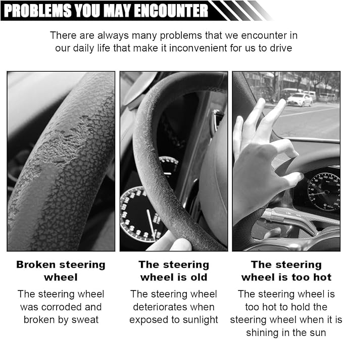 Car Steering Wheel Cover Sun Shade, Anti-Heat Car Wheel Protector | Universal 18 Inch Auto Steering Wheel Sun Block Cover, Steering Wheel Shield Accessories for Most Car Truck SUV, Silver