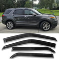 Window Visors Rain Guards for Ford Explorer 2011-2019 Window Deflectors | Vent Deflector, Vent Visor, Sun Shades, Window Shields, Car Accessories, Dark Smoke