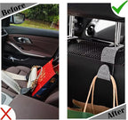 2PCS Car Seat Hooks, Bling Rhinestone Headrest Hooks, Universal Bling Car Interior Accessories, for Handbag, Clothes, Purse, Water Bottle (White)