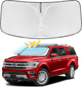 for Ford Expedition 2018-2025 Windshield Sun Shade - 4 Layers Car Sunshades for Front Windows Shade Cover Custom Fit Expedition Sun Visor 250T Retractable Shade Blocks UV Rays Car Accessories