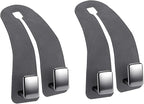 Car Headrest Hooks, Premium Suede with Metal Car Seat Back Storage Hooks for Handbag Coats Umbrella Backpack - 2 Pack, Gray