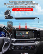 PZK Car Phone Holder for 2022-2026 Chevy Silverado/GMC Sierra 13.4'' Screen | Magnetic 15W Fast Wireless Charger Car Phone Mount Magsafe With 360° Rotating Extension Rod Hands-Free Phone Cradles