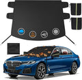 Windshield Cover for Ice and Snow, All-Season Car Windshield Cover with Heavy Duty Oxford Fabric, Windproof Front Window Protector Sun Shade with Mirror Covers for Cars, SUVs and Trucks