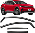 Voron Glass in-Channel Extra Durable Rain Guards for Volkswagen ID.4 2021-2026, Window Deflectors, Vent Window Visors, 4 Pieces - 200885