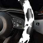 16 inch Steering Wheel Cover Cow Print, Breathable Microfiber Leather Compatible Large-Size for F150 F250 F350 Ram 4Runner Tacoma Tundra Range Rover Model Car Accessories for Women Men