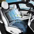 Cooling Car Seat Cover, Ventilated Seat Cushion Cooling Car Seat Pad for Summer Driving with Powerful Turbo Fans Universal Fit for Car SUV Truck Van-Light Grey