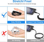USB to USB C Cable iPhone 17e Coiled 3FT Car Charger Cord for iPhone 16e/16/16 Pro/16 Pro Max/Plus/17/Air/17 Pro/17 Pro Max, Retractable Auto Type C Fast Charging for Samsung Galaxy A17 S26,Pixel 10
