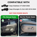Metal Front Door Pocket Storage Box for Jeep Wrangler JL JLU 4XE 2018-2026 & Gladiator JT 2020-2025 2026 Accessories Adjustable Door Storage Organizer Molle Panels (Not for Power Seats), 2PCS