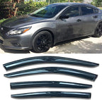 Tape On Window Visors Rain Guards Deflectors for 2019-2025 Nissan Altima,4PCS Smoke Tinted Vent Visors Compatible with Altima 19-25,UV Protection & Reduced Road Noise,Sun Visor for Car