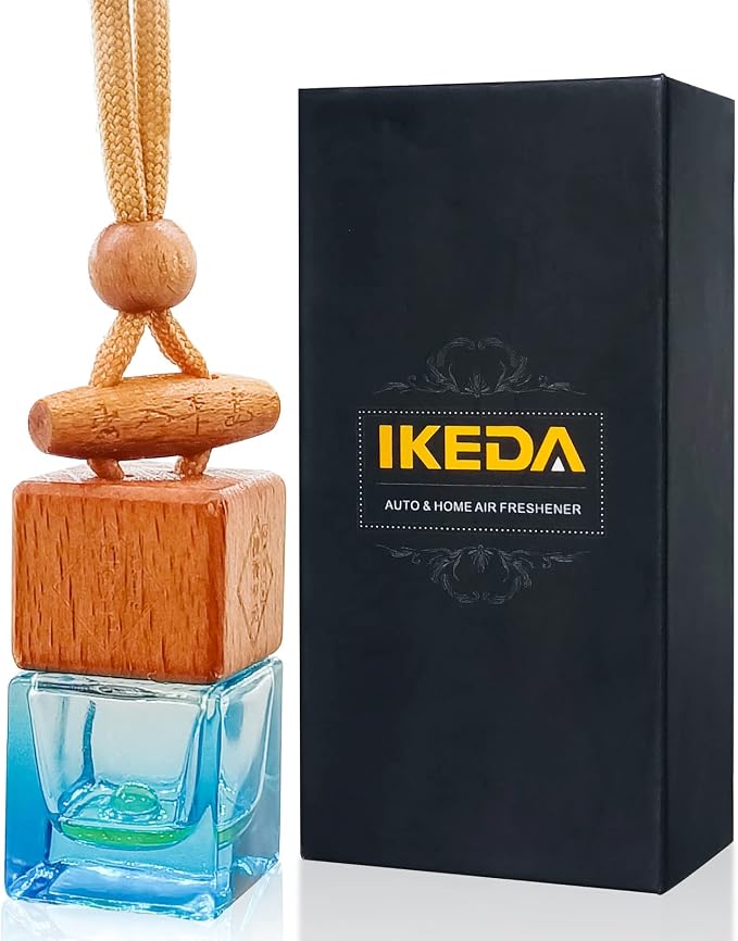 ikeda fragrance Car Air Freshener 8ml Nature Scents | 45-Days Long-Lasting Fragrance | Automotive Hanging Diffuser Bottles | Remove Auto Odor Fresh Air for Men Home Deodorizer (1pcs, Sandalwood)