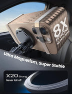 15W for MagSafe Car Mount Charger - [20X Strong Magnets] Wireless Car Phone Holder Charger, Magnetic Phone Holders for Car Vent Dash Accessories for Women Men for iPhone 17 Pro Max Black