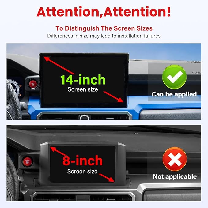 Car Phone Holder Fit for Toyota Tacoma 2024 2025 2026 W/Dash Tray Storge Box Organizer, Cell Phone Mount for Tacoma Accessories 14 inch Touch Screen 360 Degree Rotation (Not Fit 8 inch)