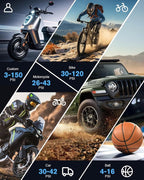 Tire Inflator Portable Air Compressor, Cordless Car Tyre Pump with Digital Dual Values Display, 150 PSI Bike Tires Air Pump with LED Lights&Pressure Gauge for Auto/Bicycle/Motocycle/Balls