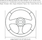 Soft Car Steering Wheel Cover for Sedan, SUV, Warm Luxury Velvet, Odorless, Universal, Anti Slip, Summer Winter, Gray, Large Size[15" 1/2-16"](39-41cm)