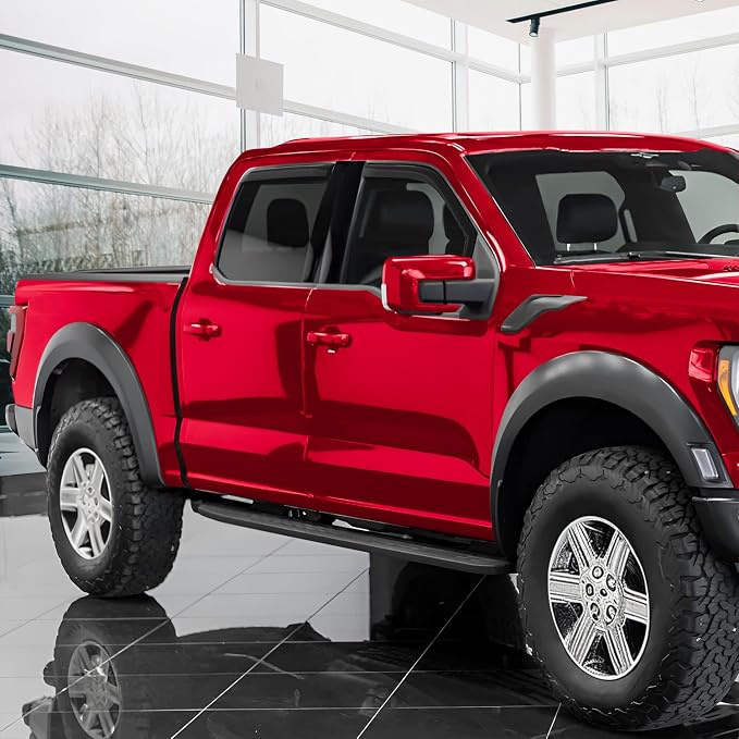Voron Glass in-Channel Extra Durable Rain Guards for Ford F150 2021-2026 SuperCrew, Window Deflectors, Vent Window Visors, 4 Pieces - 200784