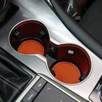 Car Cup Coaster, 4PCS Universal Non-Slip Cup Holders Embedded in Ornaments Coaster, Car Interior Accessories, Orange