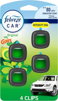 Car Air Freshener, Odor-Fighting Automotive Vent Clip, Scented Car Accessories, Long Lasting for Strong Odors, Gain Original Scent, 4 Count