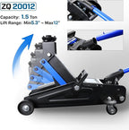 Low Profile Floor Jack 1.5 Ton (3000 lbs), Heavy Duty Hydraulic Car Jack with Storage Case, Single Piston Quick Lift Pump, 135-305mm (5.3"-12") Lifting Range（1.5T with case）