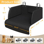 SUV Cargo Liner for Dogs, Waterproof Trunk Cover with Cushioned Sides to Protect Pet, Full Coverage Non-Slip Seat Cover for SUVs with Bumper Flap Protector