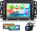 Car Radio for Chevy Silverado GMC Sierra Yukon 2007-2013,Android 13 Touch Screen CarPlay Android Auto Bluetooth GPS Navigation 2+32G Head Unit with Backup Camera