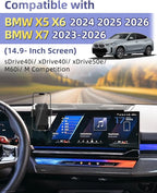 PZK Car Phone Mount for BMW X5 2024-2026 X6/ BMW X7 2023-2026 Accessories | Auto Lock Car Phone Holder Custom 14.9-inch Screen with Storage Box Hands-Free 360° Rotation Cradles Not Affect Air Vent