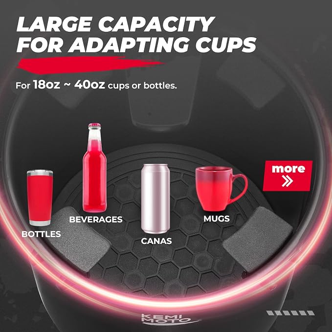 Universal Cup Holder Expander Compatible with Hydro Flask, Yeti, 18-40oz 3.0in-3.8in Diameter Bottles - fit 3.2in Diameter Cup Holder for Car, RV, Truck, UTV, Golf Cart
