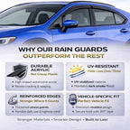 2019-2026 Tape-on Rain Guards for Toyota Corolla Hatchback Side Window Deflector Visors SE Nightshade XSE Durable Tinted Vent Shade 2020 2021 2022 2023 2024 2025