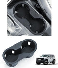 Center Console Cup Holder Inserts for 2025 Ford Bronco Accessories Middle Console Silicone Drink Stopper Non-Slip Waterproof Armrest Front Cup Holder Organizer Interior Decoration Black