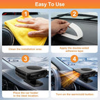Car Heater, 12V 200W Car Heater Portable（ Plugs into Cigarette Lighter）, Portable Heater for Car, 360° Rotatable Car Defroster Windshield Heater