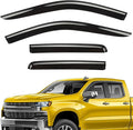 Extra Durable Window Deflectors Tape-On Window Visors Rain Guards Fit for Chevrolet (Chevy) Silverado 1500 2019-2026 Double Cab, Sun Visors, Wind Vent for Shades, Exterior Car Accessories- 4pcs.AG0024