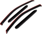WV-955-2 Outside Mount Window Visor Deflector Rain Guard Dark Smoke 4 Pcs