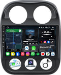 10'' Car Radio for Jeep Patriot Compass 2010-2016, Wireless CarPlay & Android Auto, Android Car Stereo with 2GB+64GB, Bluetooth 5.0, GPS Navigation, WiFi, FM, SWC, Backup Camera