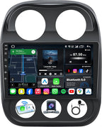 10'' Car Radio for Jeep Patriot Compass 2010-2016, Wireless CarPlay & Android Auto, Android Car Stereo with 2GB+64GB, Bluetooth 5.0, GPS Navigation, WiFi, FM, SWC, Backup Camera