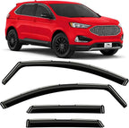 Voron Glass in-Channel Extra Durable Rain Guards for Ford Edge 2015-2024, Window Deflectors, Vent Window Visors, 4 Pieces - 200813