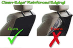 Luxury Clean-Edge Kick Mat - Tapered Design Seat Back Protector and Seat Cover with Invisible Strap and Stiff Edging (1 Mat)