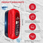 Automotive Oil Film Cleaning Brush, Upgraded Antifog & Rainproof Glass Cleaning Board, Reusable Glass Oil Film Remover for Car Windows & Windshields (Red)