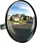 12" Convex Safety Mirror– 180° Adjustable Wide Angle Acrylic Traffic Mirror for Driveway, Garage & Warehouse, Eliminate Blind Spots, Shatterproof Indoor/Outdoor with Easy Wall Mount