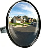 12" Convex Safety Mirror– 180° Adjustable Wide Angle Acrylic Traffic Mirror for Driveway, Garage & Warehouse, Eliminate Blind Spots, Shatterproof Indoor/Outdoor with Easy Wall Mount