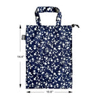 Cute Hanging Car Trash Garbage Bag 100% Leakproof Waterproof Multipurpose for Car Back Front Seat Console with Hanging Strap (Small Flowers)