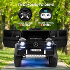 JOYLDIAS Licensed Mercedes-Benz G650S Ride On Car for Kids, 12V7AH Kids Ride On Truck W/LED Underglow Lights,Remote Control, 3 Speeds,Music,Bluetooth,Twin Motors, Spring Suspension, Black