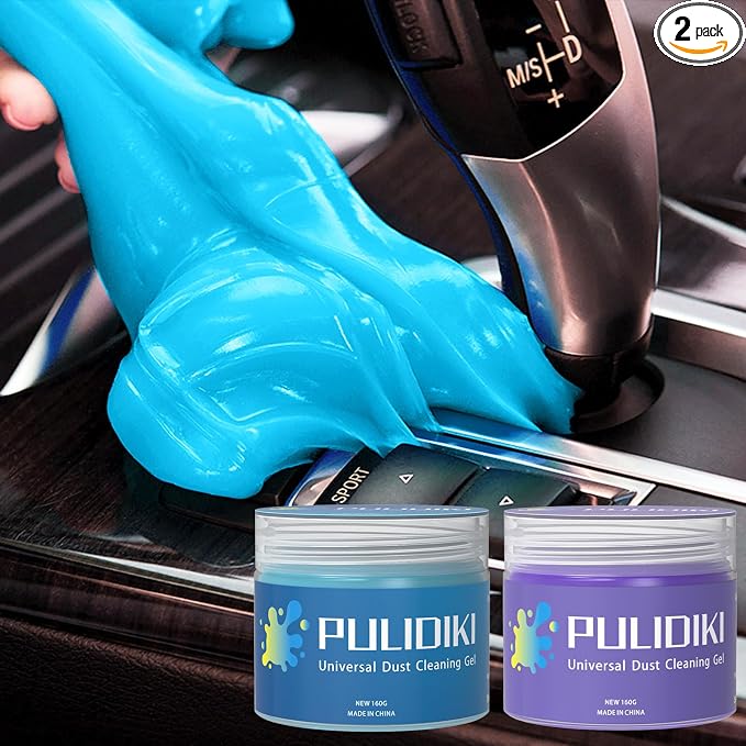 Car Cleaning Gel Detailing Kit - Automotive Dust Crevice Cleaner Slime for Auto Interior Detail Removal - Putty for Keyboard Cleaning and Car Accessories