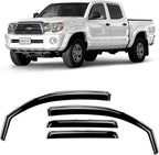 in-Channel Incredibly Durable Rain Guards for Toyota Tacoma 2005-2015 Double Cab, Original Window Deflectors, Vent Deflector, Vent Window Visors, Truck Accessories 4 pcs- 605085