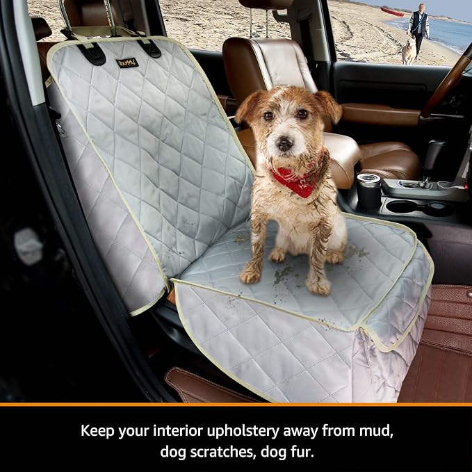 Dog Seat Cover for Front Seat Waterproof Front Seat Cover Protects Seats from Hair, Dirt, and Liquid Messes Scratch Proof Nonslip Bucket Seat Cover for Pet of Cars,Trucks and SUVs