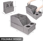 Car Seat Organizer - Backseat Organizer with 11 Storage Compartments and 2 Cup Holders for Travel, Kids