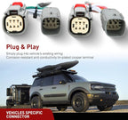 4 Pin Trailer Wiring Harness 56462 Vehicle Side Custom for 2021 2022 2023 2024 Ford Bronco Sport Simple Fit Tow Hitch Accessories