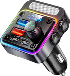 Bluetooth FM Transmitter — 54W Fast-Charge Car Audio Adapter